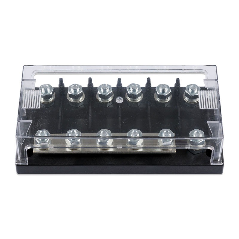Six-way fuse holder for Mega-fuse with busbar (250A)
