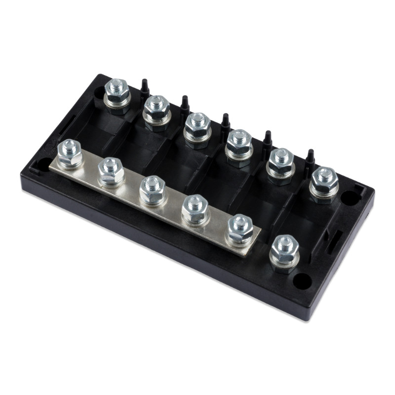 Six-way fuse holder for Mega-fuse with busbar (250A)