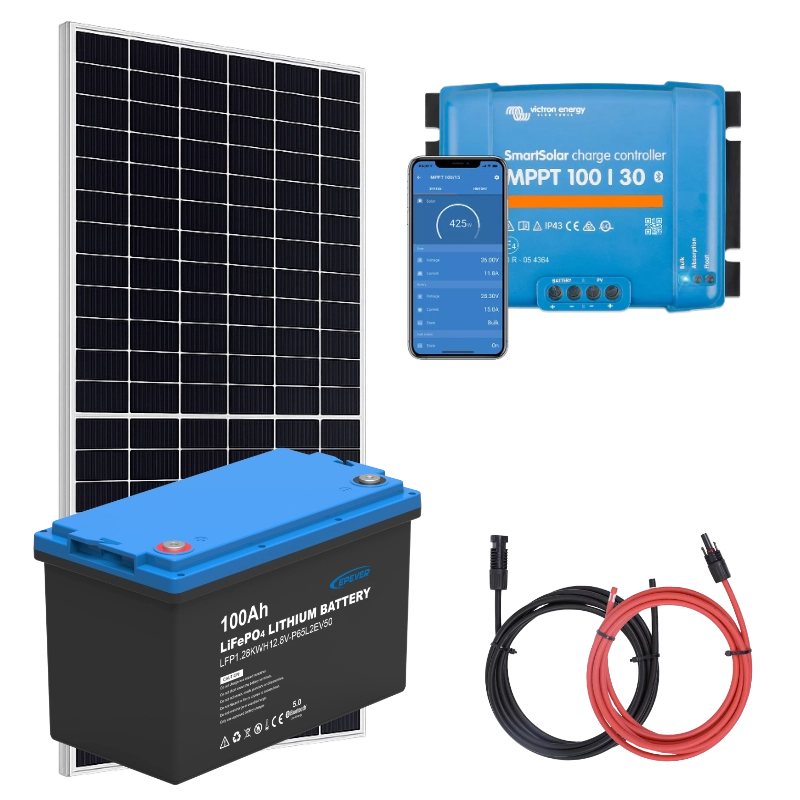 Panel słoneczny 455W i akumulator LiFePO4 100Ah z regulatorem MPPT