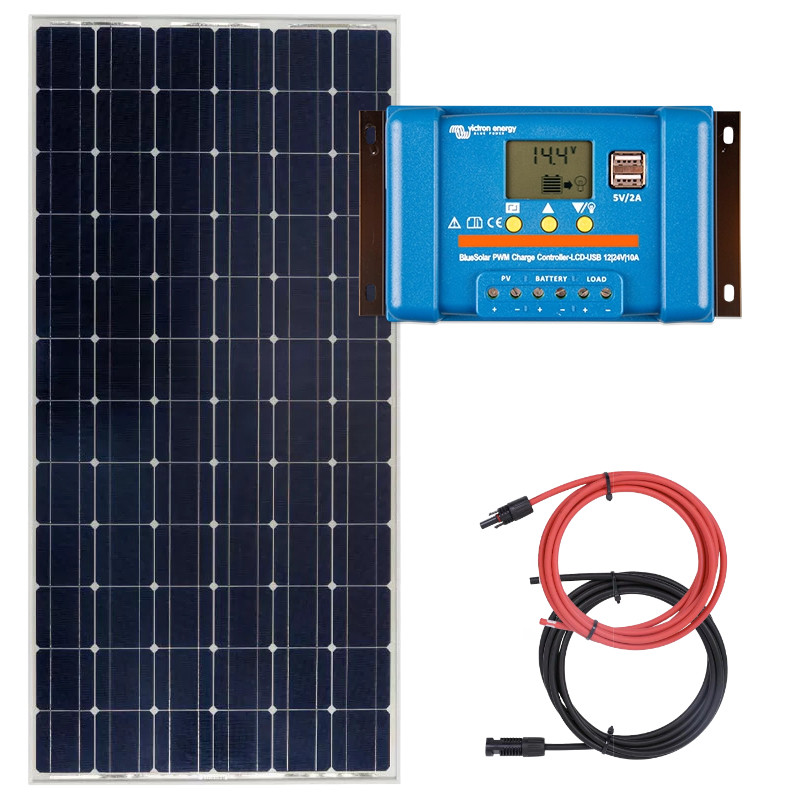Panel słoneczny 190W z regulatorem ładowania 10A
