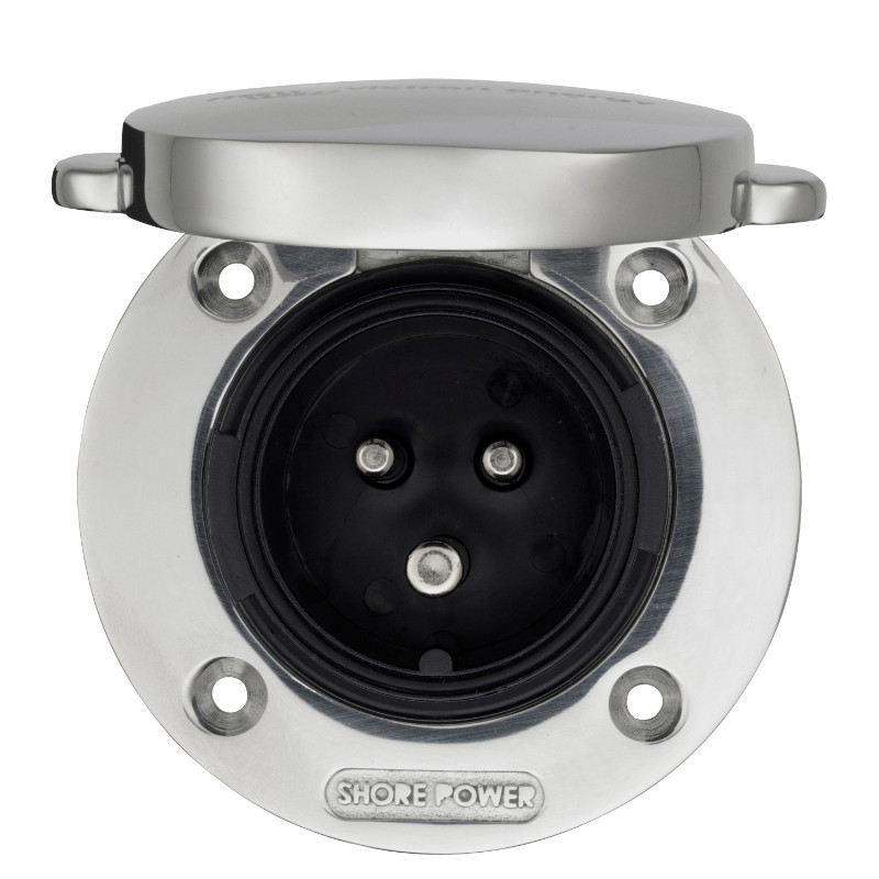 Power Inlet 32A stainless steel with cover