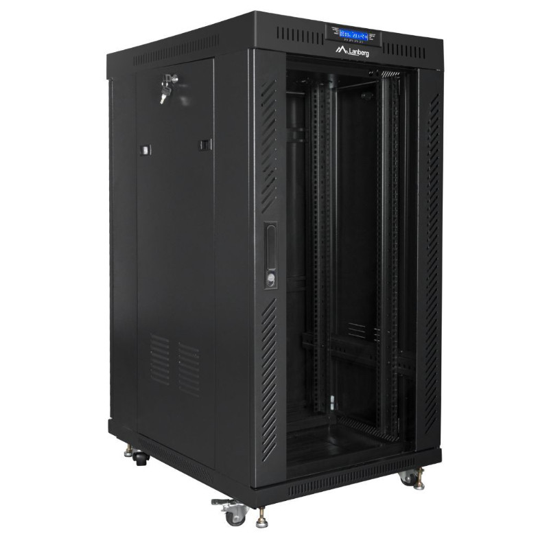 Szafa Rack Lanberg 19” 22U FF01-6622-12BL V2 z termostatem