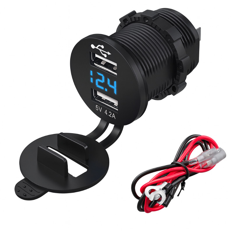 Ładowarka USB Solvian Dual Port 4.2A LED