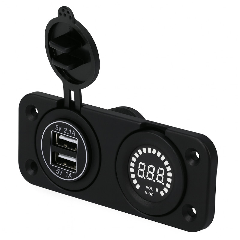 Ładowarka USB Solvian Dual Port 3.1A LED