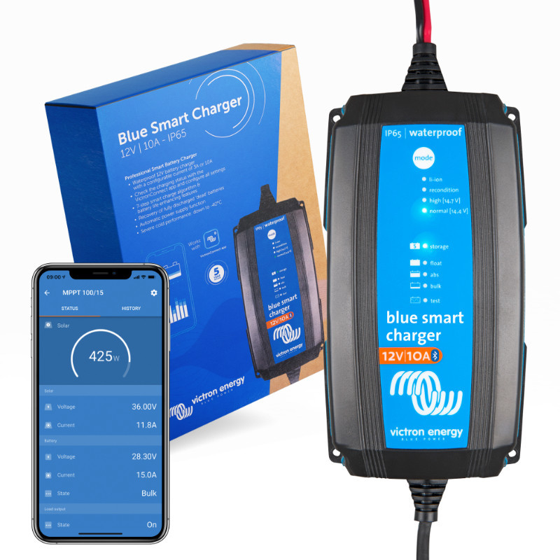 Blue Smart IP65 Charger 12/10 + DC connector
