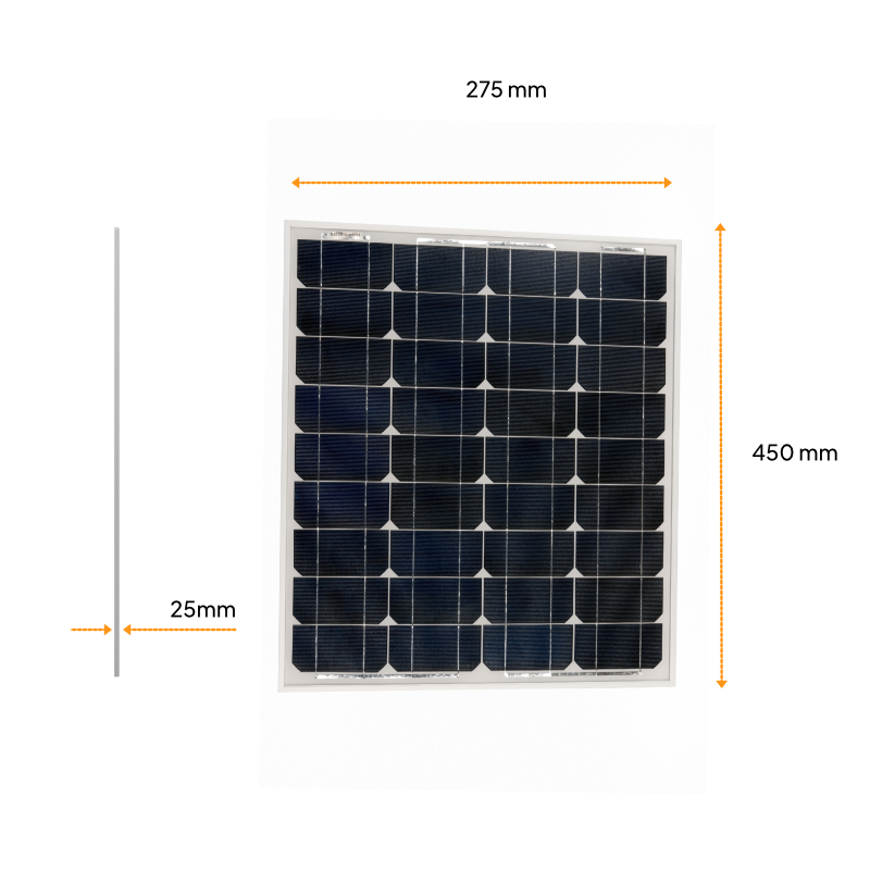 Solar Panel 20W-36 cells Mono 275x450x25mm series 4c