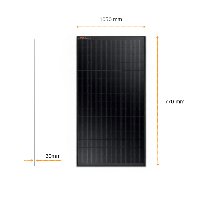 Moduł fotowoltaiczny Solvian 175 W monokrystaliczny (AS-6M18-175W) 770×1050 mm