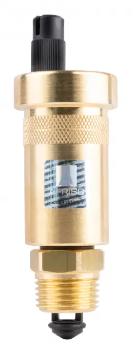 Odpowietrznik automatyczny PIONOWY PRIMOVENT G3/8'' z AQUASTOP i Zaworem Stopowym R1/2''