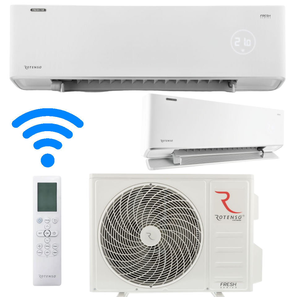 Klimatyzacja Fresh 3,5kW ROTENSO Zestaw WiFi 4D HD