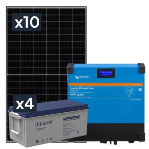 Elektrownia słoneczna 4300W z akumulatorem - zasilanie 230V moc 4500W + MPPT