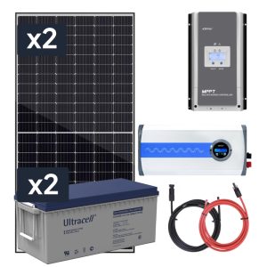 Elektrownia słoneczna 860W z akumulatorem - zasilanie 230V moc 3000W + MPPT